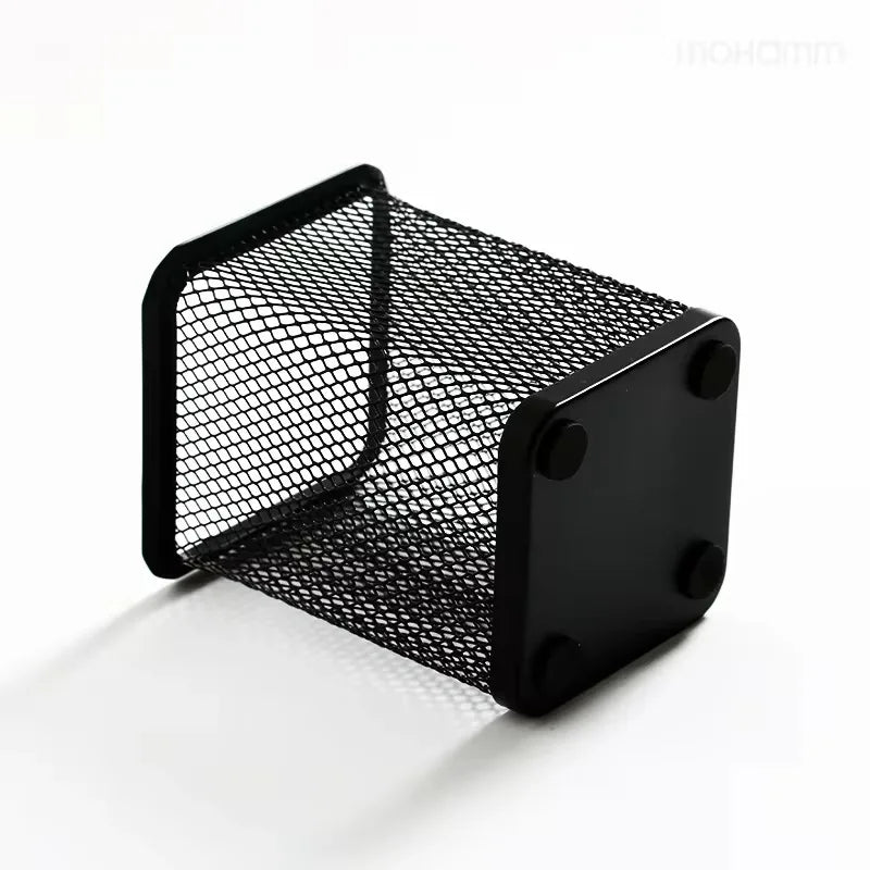 Porta Lápis Mesa Escritório Metal Quadrado Caneta Organizador Durável Simples Redondo Caneta Pote para Mesa