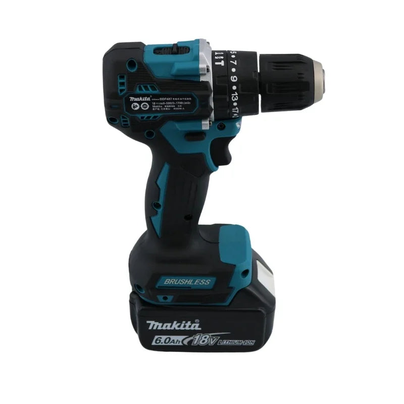 Makita DDF487 Driver Drill 18V LXT Motor Brushless Compacto Grande Torque Bateria de Lítio Parafusadeira Elétrica