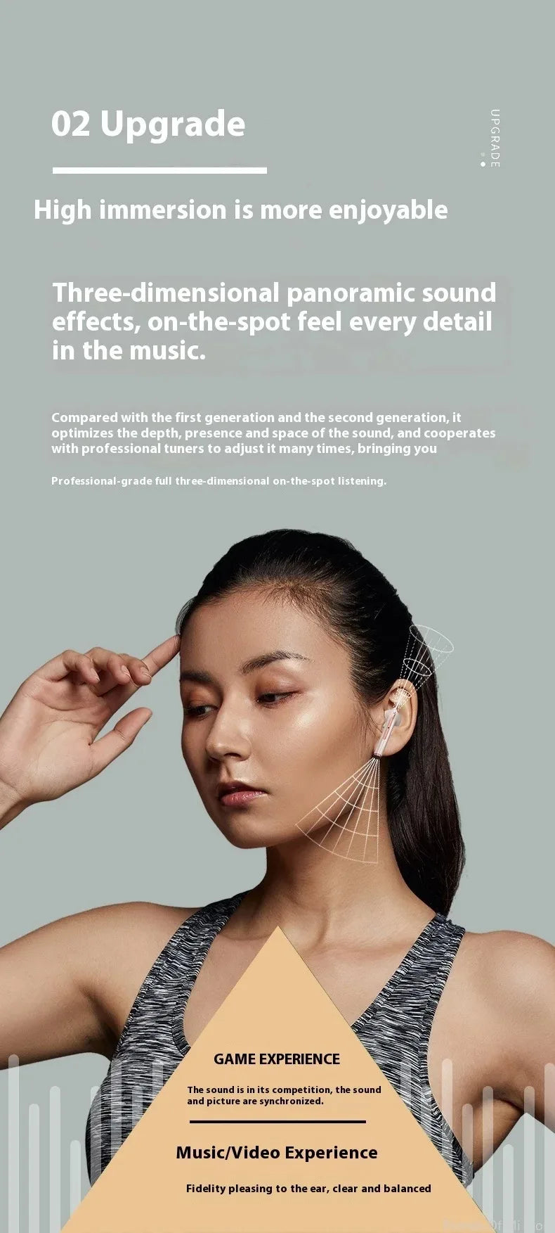 Xiaomi J18 Wireless Earphone HiFI In-ear Stereo with Microphone Waterproof Bluetooth Touch Noise-cancelling Various Headphones