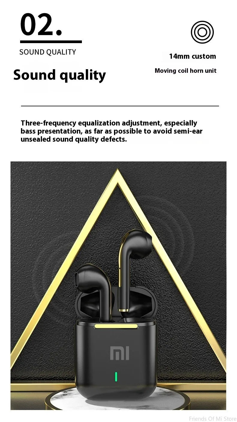 Xiaomi J18 Wireless Earphone HiFI In-ear Stereo with Microphone Waterproof Bluetooth Touch Noise-cancelling Various Headphones