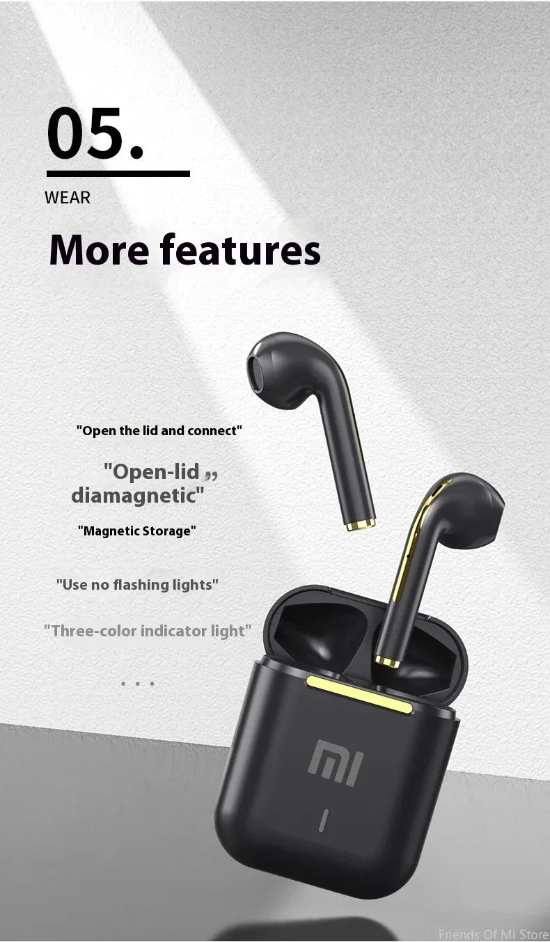 Xiaomi J18 Wireless Earphone HiFI In-ear Stereo with Microphone Waterproof Bluetooth Touch Noise-cancelling Various Headphones